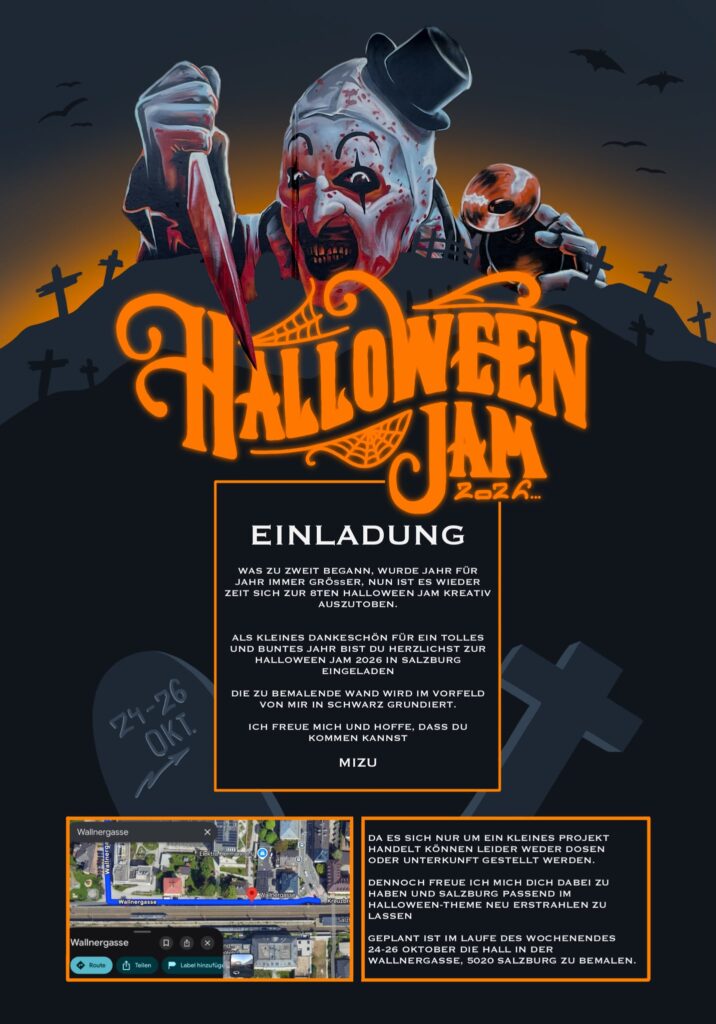 Einladung zur 8. Halloween Jam in Salzburg