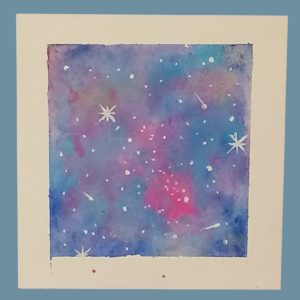Aquaversum, 8,5x8,5cm, Aquarell auf Papier