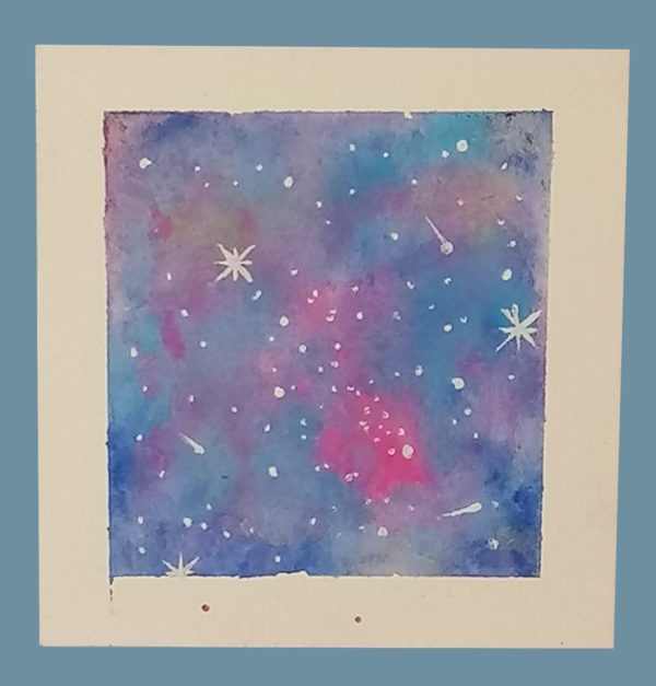 Aquaversum, 8,5x8,5cm, Aquarell auf Papier