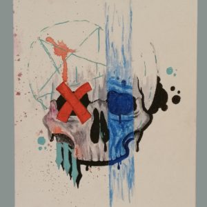 Blue Eye, 24x30cm, Aquarell auf Kartonleinwand