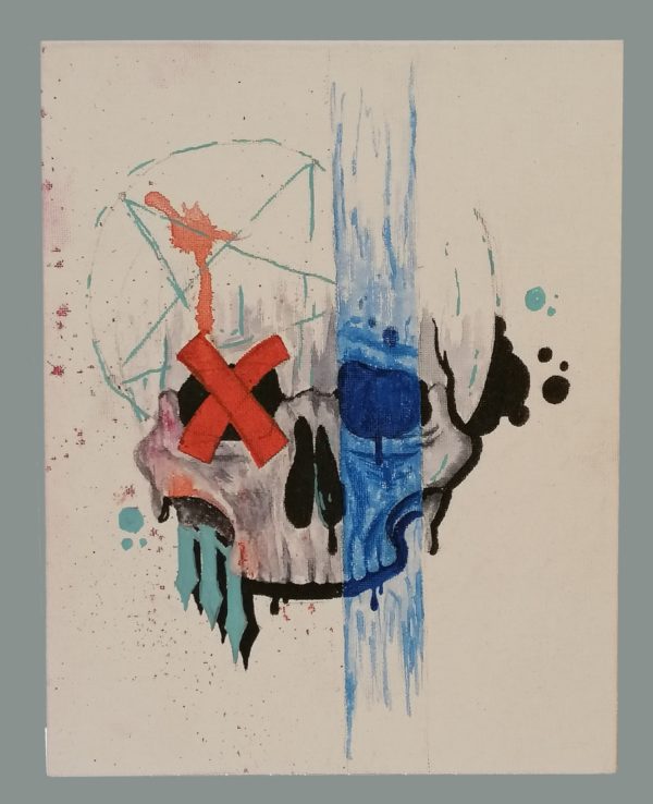 Blue Eye, 24x30cm, Aquarell auf Kartonleinwand