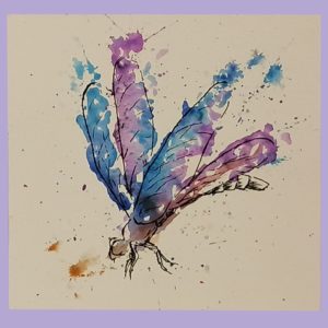 Dragonfly, 11x11xcm, Aquarell auf Papier