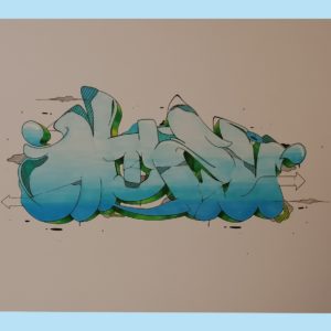 Mizu, 42x30cm, CopicMarker auf Papier