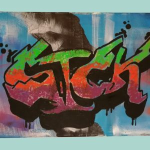 Sick, 30x60cm, Acryl auf Leinwand