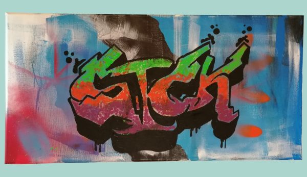 Sick, 30x60cm, Acryl auf Leinwand